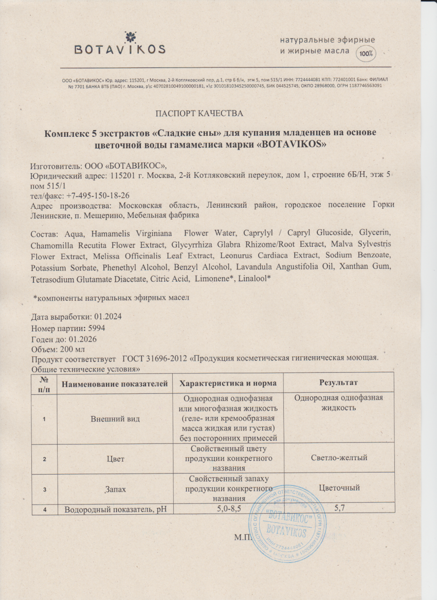 Паспорт №012024